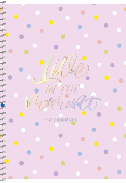 Тетрадь для записей Student Горошки, А5, в клеточку, спираль, 80 листов (A5-SC-080-6094K) - Pampik