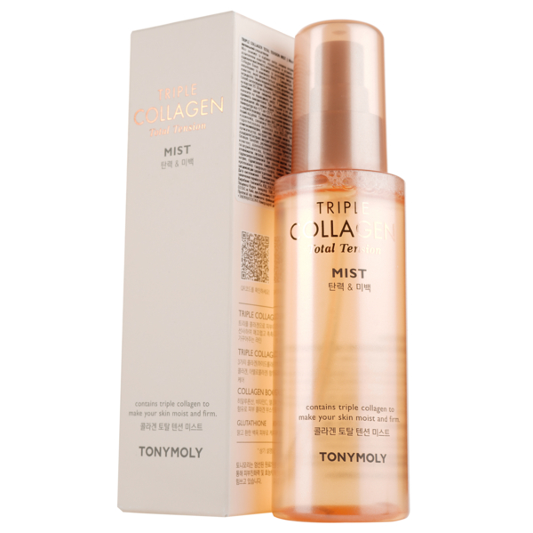 Мист для лица Tony Moly Triple Collagen Total Tension Mist, питательный с коллагеном, 110 мл - Pampik - 3