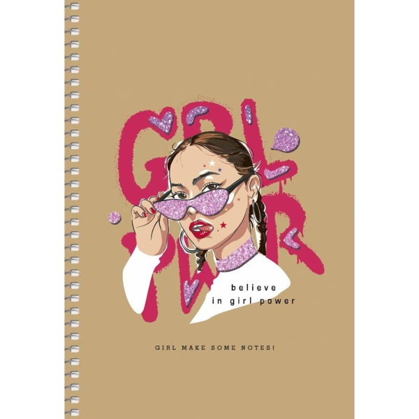 Тетрадь для записей Student Девушка, А5, без линовки, спираль, 96 листов (A5-SC-096-6115) - Pampik