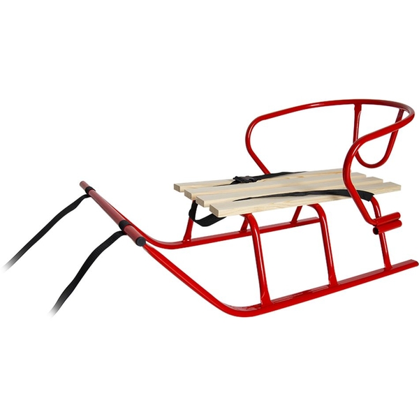 Санки Vitan Лайка зі спинкою червоні (2030058) - Pampik