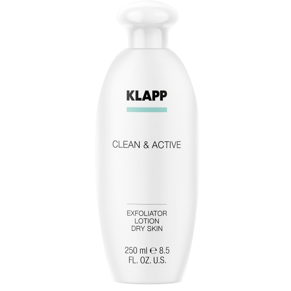 Ексфоліатор Klapp Clean & Active Exfoliator Dry Skin для сухої шкіри обличчя, 250 мл - Pampik