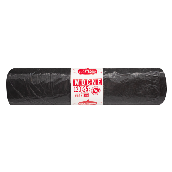 Пакети для сміття Sipeko LDPE Ecostrong, 120 л, 25 шт. - Pampik