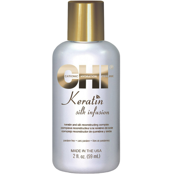 Восстанавливающий комплекс для волос CHI Keratin Silk Infusion с шелком, 59 мл - Pampik