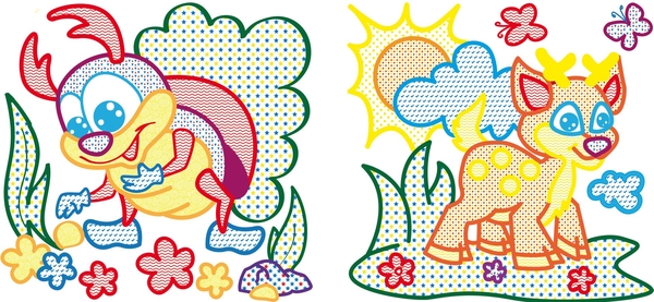 Водяна розмальовка Кристал Бук В лісі, з кольоровим контуром, 12 сторінок (F00023303) - Pampik - 2