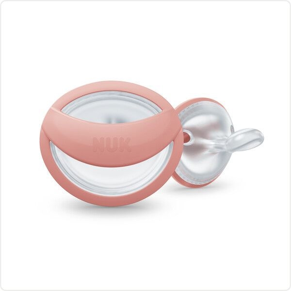 Пустышка ортодонтическая Nuk Mommy Feel, 0-9 мес., 2 шт., розовый/бежевый (3952562) - Pampik - 2