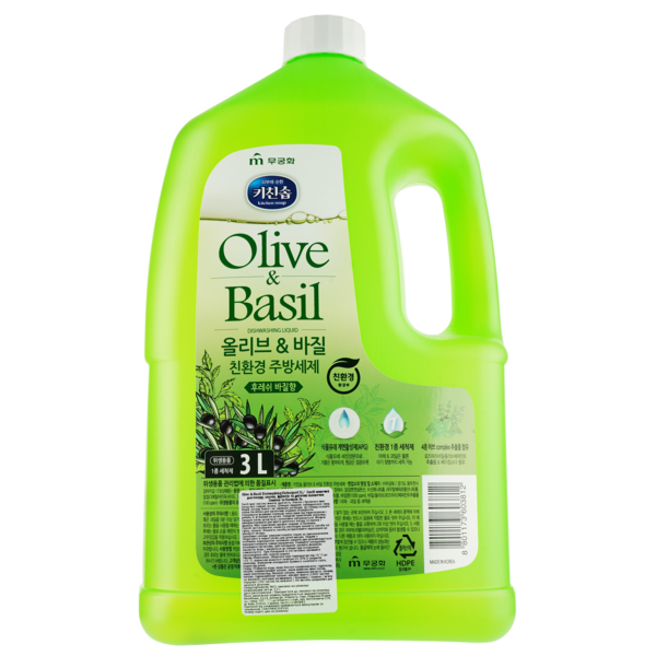 Моющее средство для посуды Mukunghwa Olive&Basil Dishwashing Detergent, 3 л - Pampik