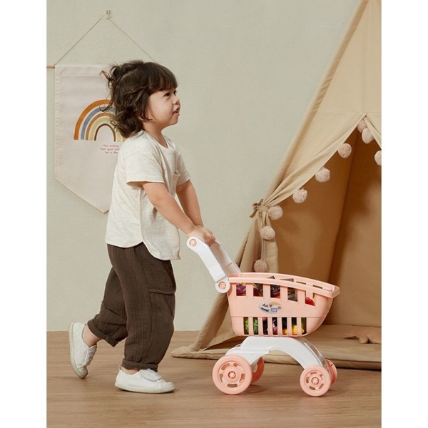 Тележка для покупок в супермаркете Beiens, розовый (В8103-05pink) - Pampik - 9