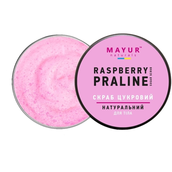 Скраб для тела Mayur Raspberry Praline сахарный натуральный 250 мл - Pampik