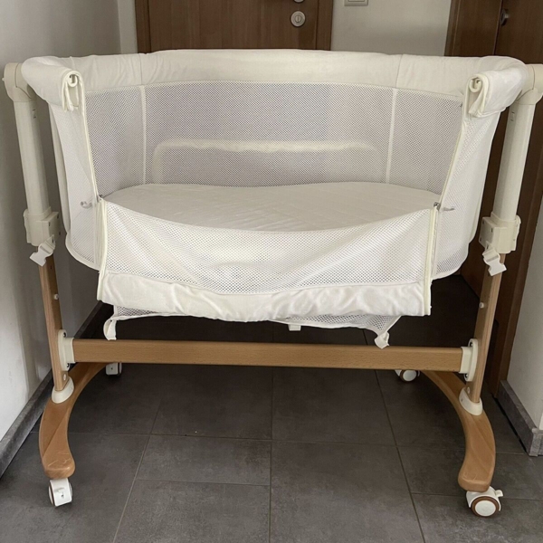 Дитяче ліжечко-люлька BabyGO 2 в 1 Amila, бежеве (4151) - Pampik - 3