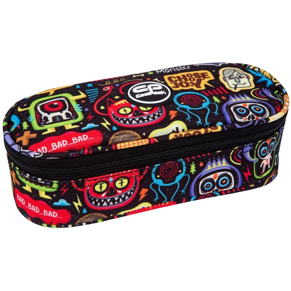 Пенал на молнии CoolPack Campus Scary Stickers, с органайзером для ручек, 23х9х5 см (F062696) - Pampik