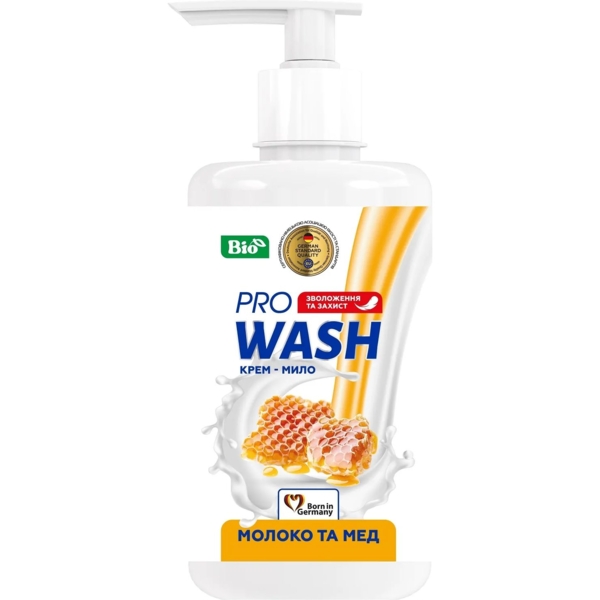 Рідке крем-мило Pro Wash Молоко та мед, 470 г - Pampik