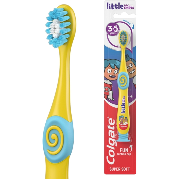 Дитяча зубна щітка Colgate Little Kids Smiles жовта - Pampik - 3