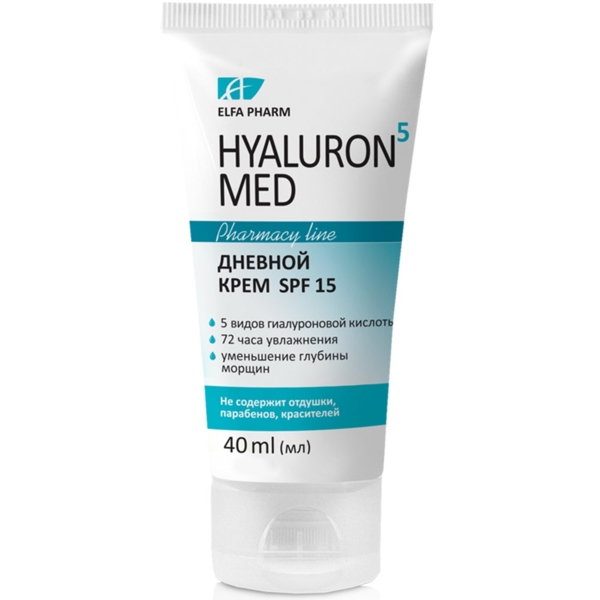 Денний крем Elfa Pharm Hyaluron5 Med SPF15, 40 мл - Pampik
