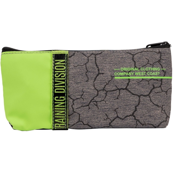 Пенал мягкий Yes PH-28-1 Lightning, 21,5х3х8,5 см, серый с зеленым (533514) - Pampik - 4