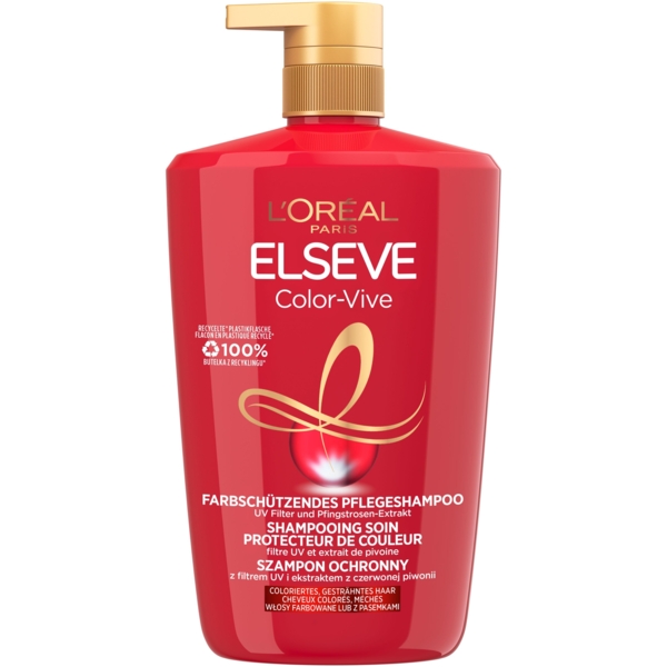 Шампунь L'Oreal Paris Elseve Експерт кольору для фарбованого волосся з UV-фільтром, 1 л - Pampik