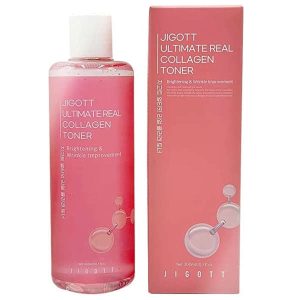 Тонер для обличчя Jigott Ultimate Real Collagen Toner Колаген, 300 мл - Pampik