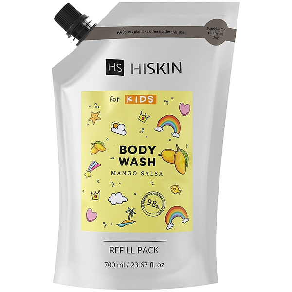Детский гель для душа HiSkin Kids Манго сальса, дойпак, 700 мл - Pampik