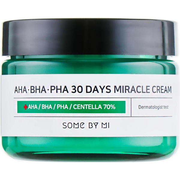 Крем для обличчя Some By Mi AHA-BHA-PHA 30 Days Miracle Cream відновлювальний з комплексом кислот 60 мл - Pampik