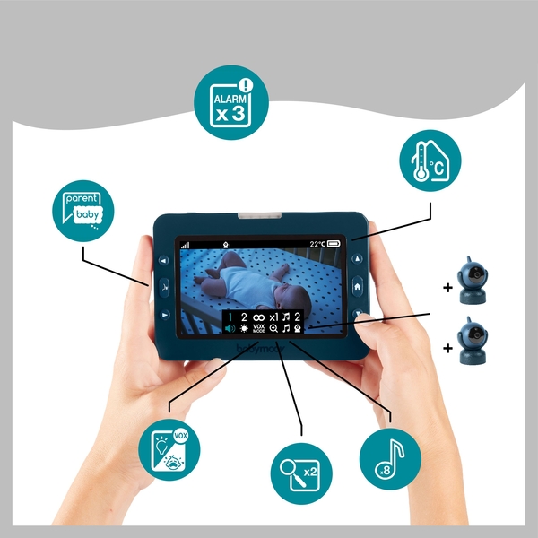 Відеоняня Babymoov YOO Master Plus 5 синя (A014426) - Pampik - 2