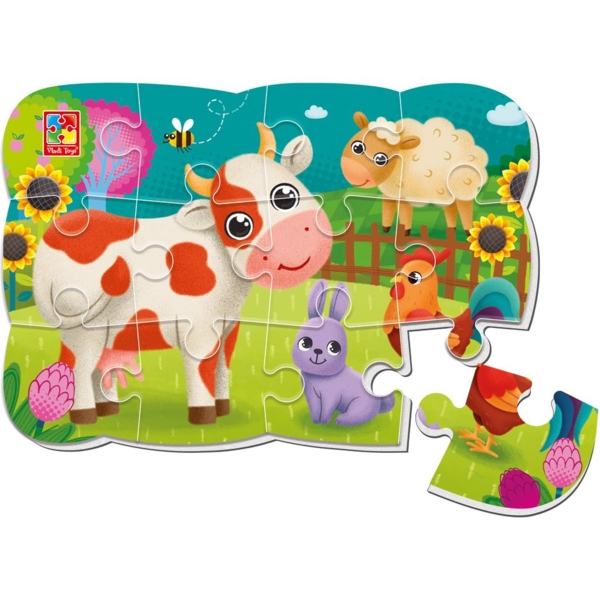 Магнітні пазли Vladi Toys Ферма, 12 елементів (VT3205-89) - Pampik