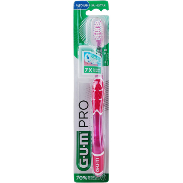 Зубна щітка GUM Pro Full Medium, середньом'яка, в асортименті - Pampik