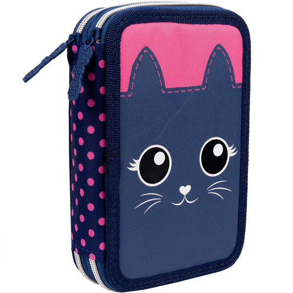 Пенал жесткий 1 Вересня HP-01 Big Ears, 13х21х4 см, синий с розовым (533436) - Pampik