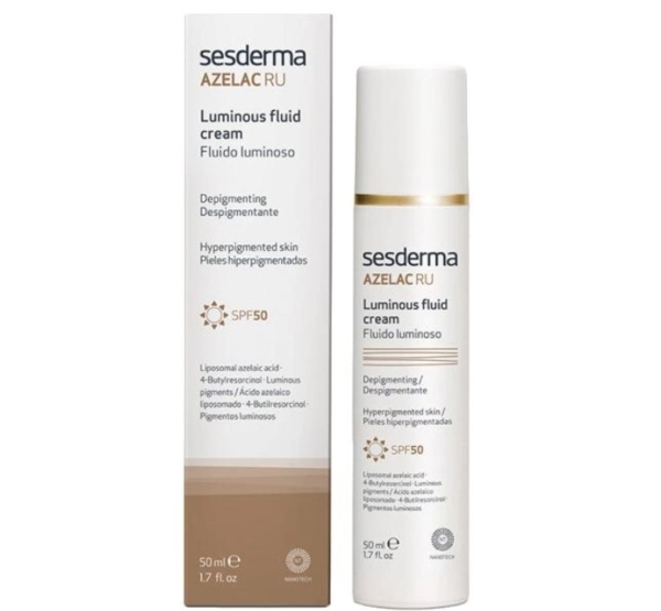Осветляющая эмульсия для лица Sesderma Laboratories Azelac Luminous Fluid Cream, 50 мл - Pampik