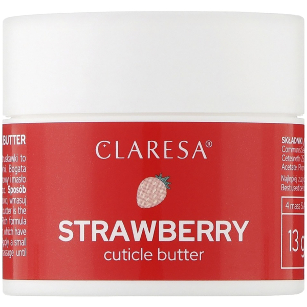 Масло для кутикулы Claresa Strawberry Cuticle Butter 13 г - Pampik