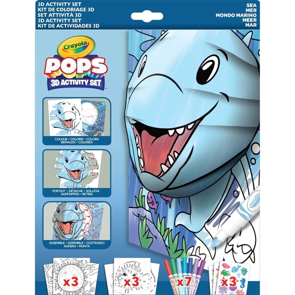 Набор для творчества Crayola Pops 3D Activity Set Подводный мир с 7 фломастерами (04-2805) - Pampik