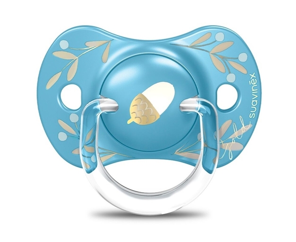 Пустышка физиологическая Suavinex Gold Edition, +18 мес., голубая (307862) - Pampik
