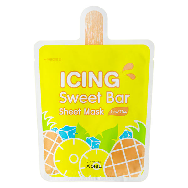 Тканинна маска для обличчя A'pieu Icing Sweet Bar Sheet Mask Pineapple з екстрактом ананаса 21 г - Pampik