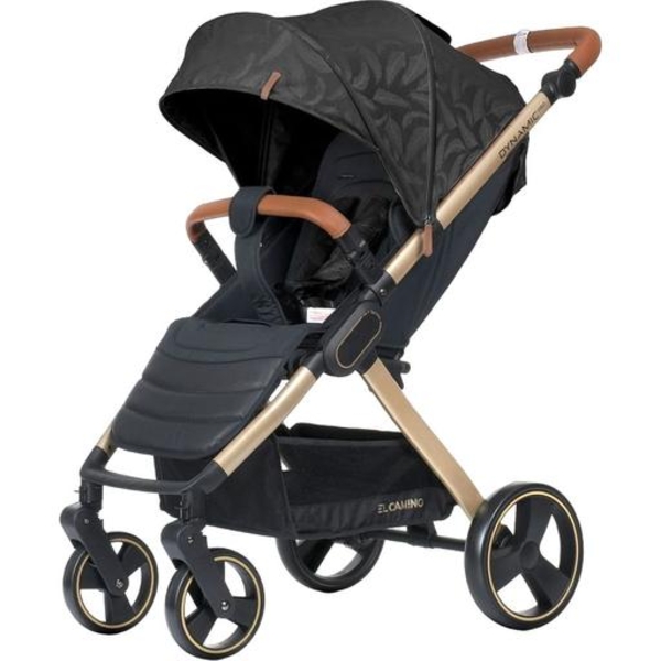 Прогулочная коляска El Camino Dynamic Pro Me 1053G Special Black, черная (25482) - Pampik