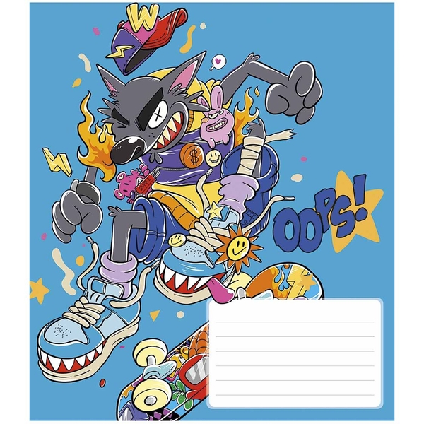 Зошит учнівський Школярик Oops, в лінію, 12 аркушів, ВД-лак, 30 шт. (012-3261L) - Pampik - 5