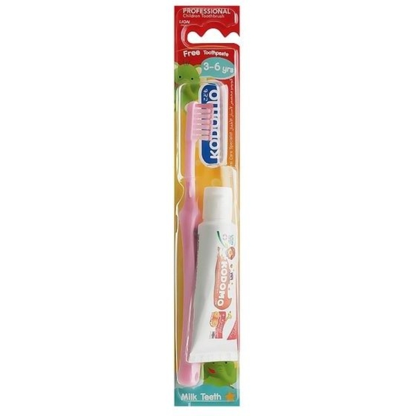 Дитячий набір Kodomo Dental Kids Set, для догляду за зубами, 3 - 6 років, 15 г - Pampik