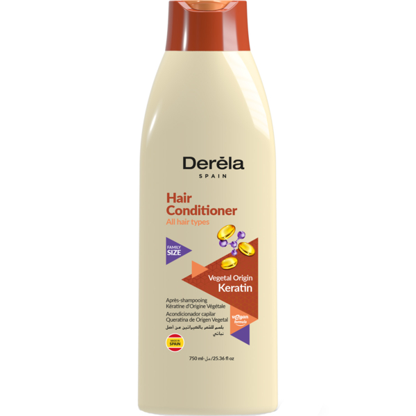 Кондиционер для волос Derela Vegetal Origin Keratin, 750 мл - Pampik