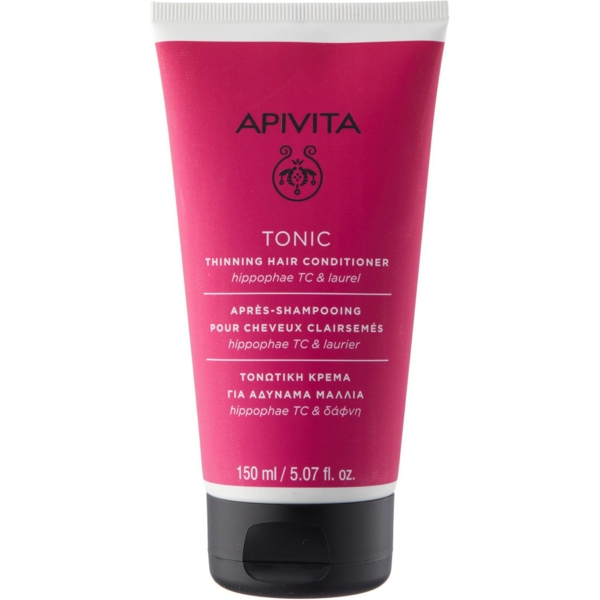 Кондиционер для редеющих волос Apivita с комплексом Hippophae TC и лавром 150 мл - Pampik