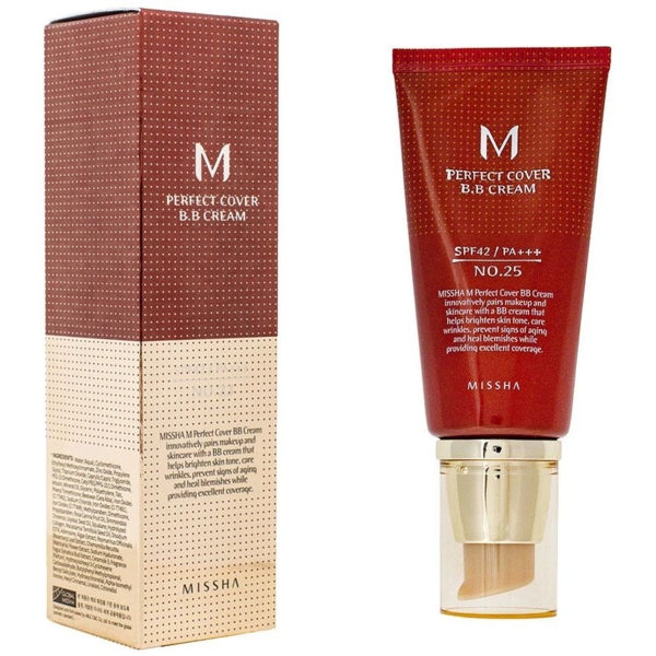 ВВ-крем Missha M Perfect Cover RX SPF42/PA+++ тон 25 (Warm Beige) 50 мл - Pampik - 3