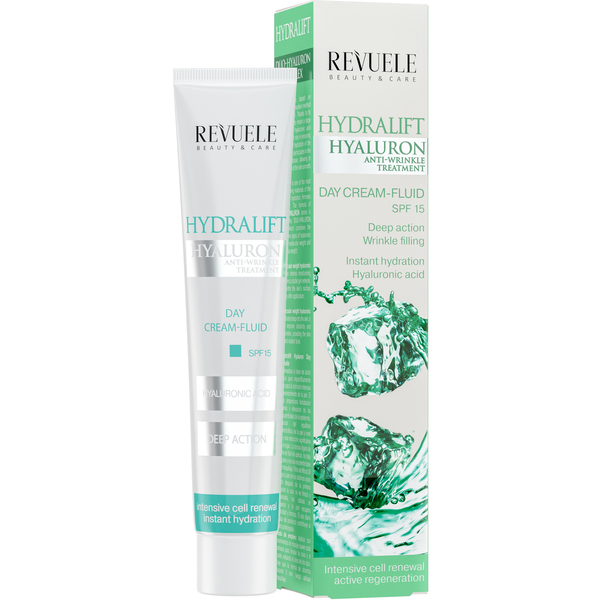Денний крем-флюїд для обличчя Revuele Hydralift Hyaluron Day Cream Fluid SPF 15, 50 мл - Pampik