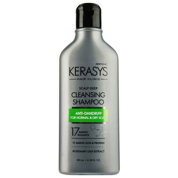 Шампунь для глибокого очищення Kerasys Hair Clinic Anti-Dandruff Rosemary Leaf Extract, 180 мл - Pampik