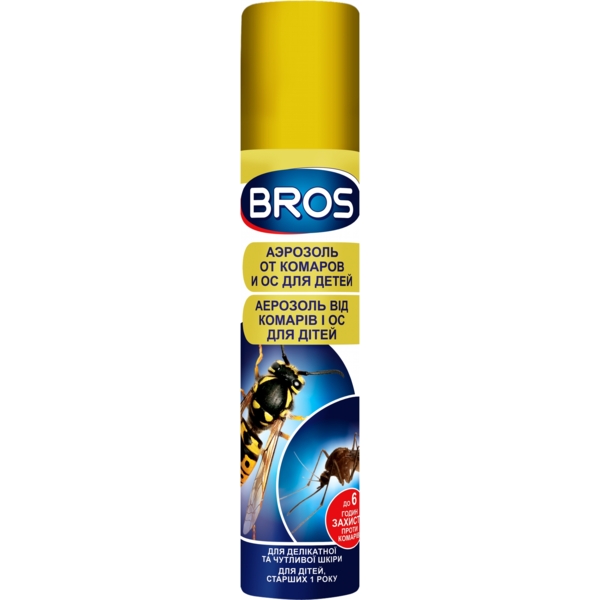 Аерозоль від комарів та ос Bros для дітей 90 мл - Pampik