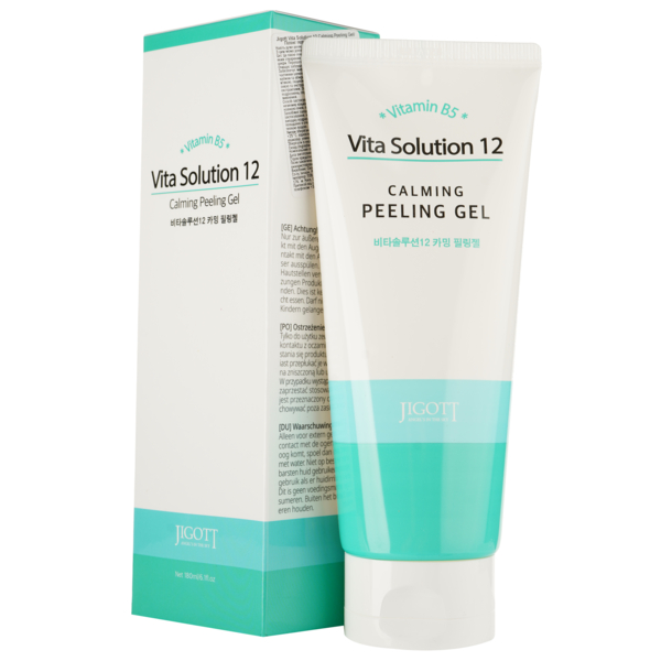 Пілінг-гель для обличчя Jigott Vita Solution 12, заспокійливий, 180 мл - Pampik