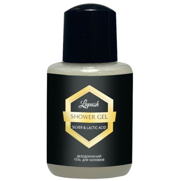 Гель для душу Lapush, зі сріблом та молочною кислотою, міні, 30 мл - Pampik