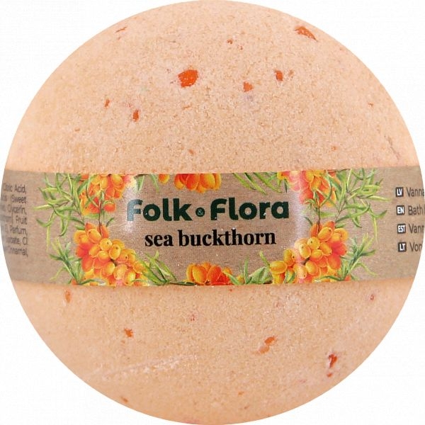 Бомбочка для ванни Folk & Flora Обліпиха 130 г - Pampik