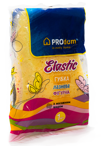 Губка лазнева Prodom Elastik, фігурна, з масажним шаром - Pampik - 5