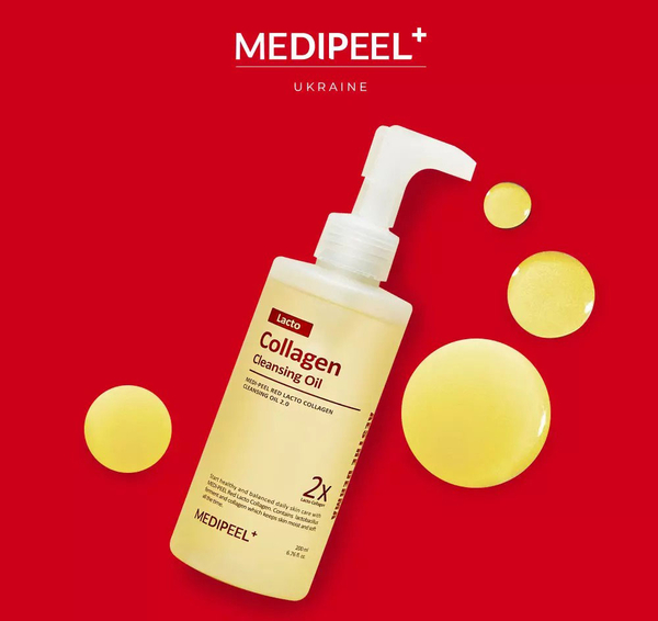 Гідрофільна олія для обличчя Medi-Peel Red Lacto Collagen Cleansing Oil з лактобактеріями 200 мл - Pampik - 3