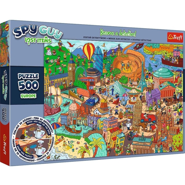 Пазлы Trefl Детектив Европа 500, элементов - Pampik