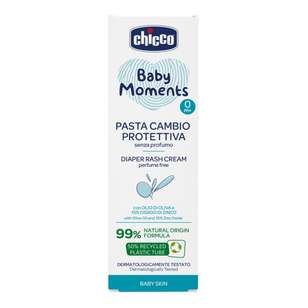 Крем защитный под подгузник Chicco Baby Moments с цинком и пантенолом 100 мл - Pampik - 3