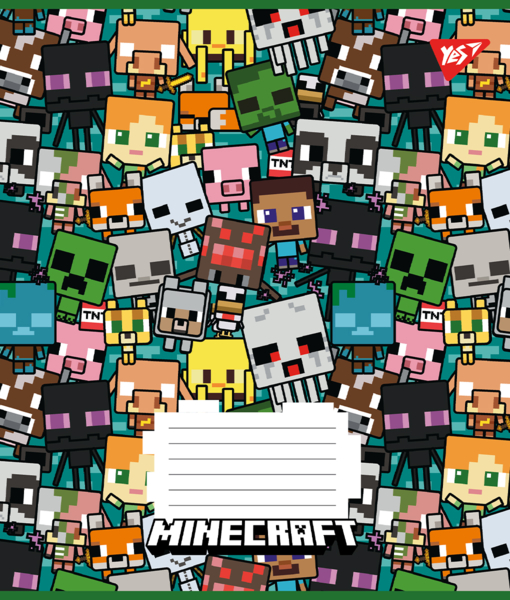 Набор тетрадей Yes Minecraft А5 в косуюю линию 12 листов 25 шт. (766936) - Pampik - 4