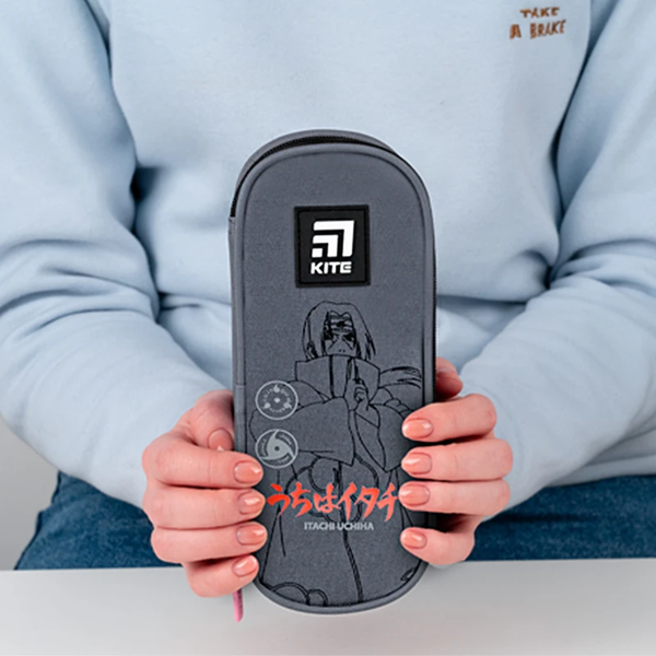 Пенал мягкий Kite 22x8.5x4.5 см серый (NR24-599) - Pampik - 5