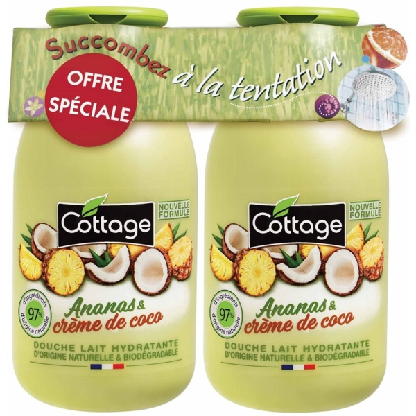Набор Cottage Pineapple & Coconut 2 шт по 250 мл - Pampik